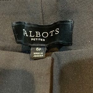 Talbots Brown straight leg dress pant size 6P Polyester and Viscose material